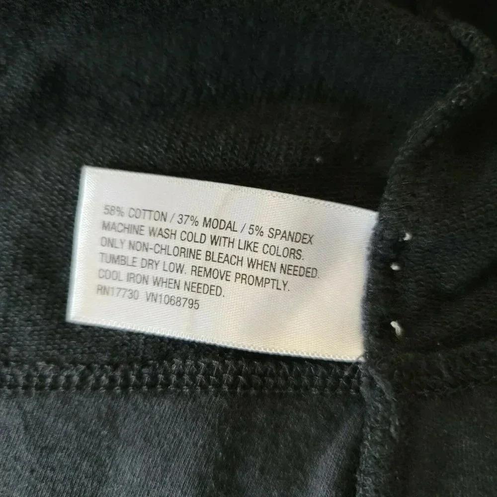 Merona Cowl Neck Size L/G Long Sleeve Tunic LONG Black Sweatshirt front short - Picture 10 of 10